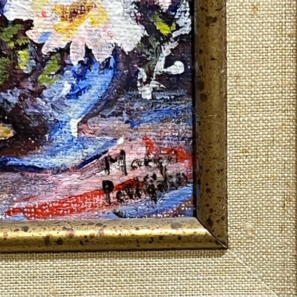 Floral Signed Oil Painting Framed - Picture 3 of 5